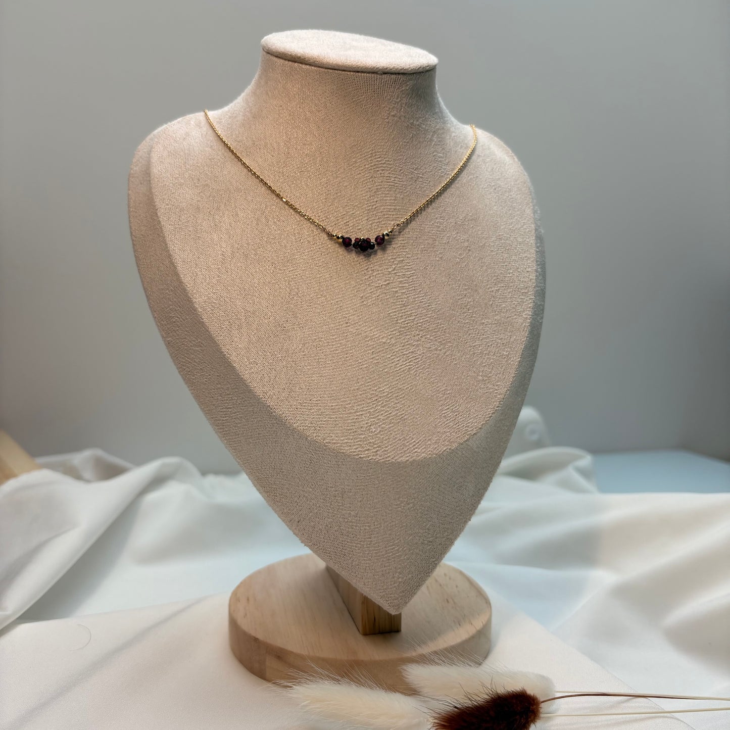 Collier en Grenat