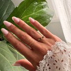 BAGUES EMILIE ET ABY  - MAISON ROMEO  - OBSIDIENNE ET GOLD FILLED