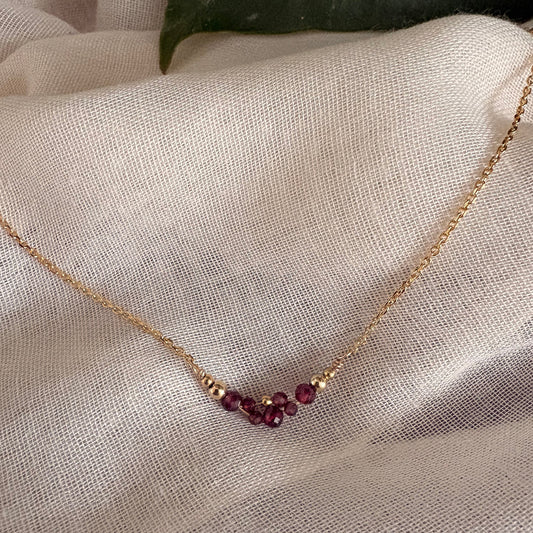 Collier en Grenat