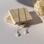 boucles d'oreille chaine alba trefle nacre - maison romeo