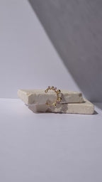 Earcuff Gold Filled, Amethyste et Nacre - Maison Roméo